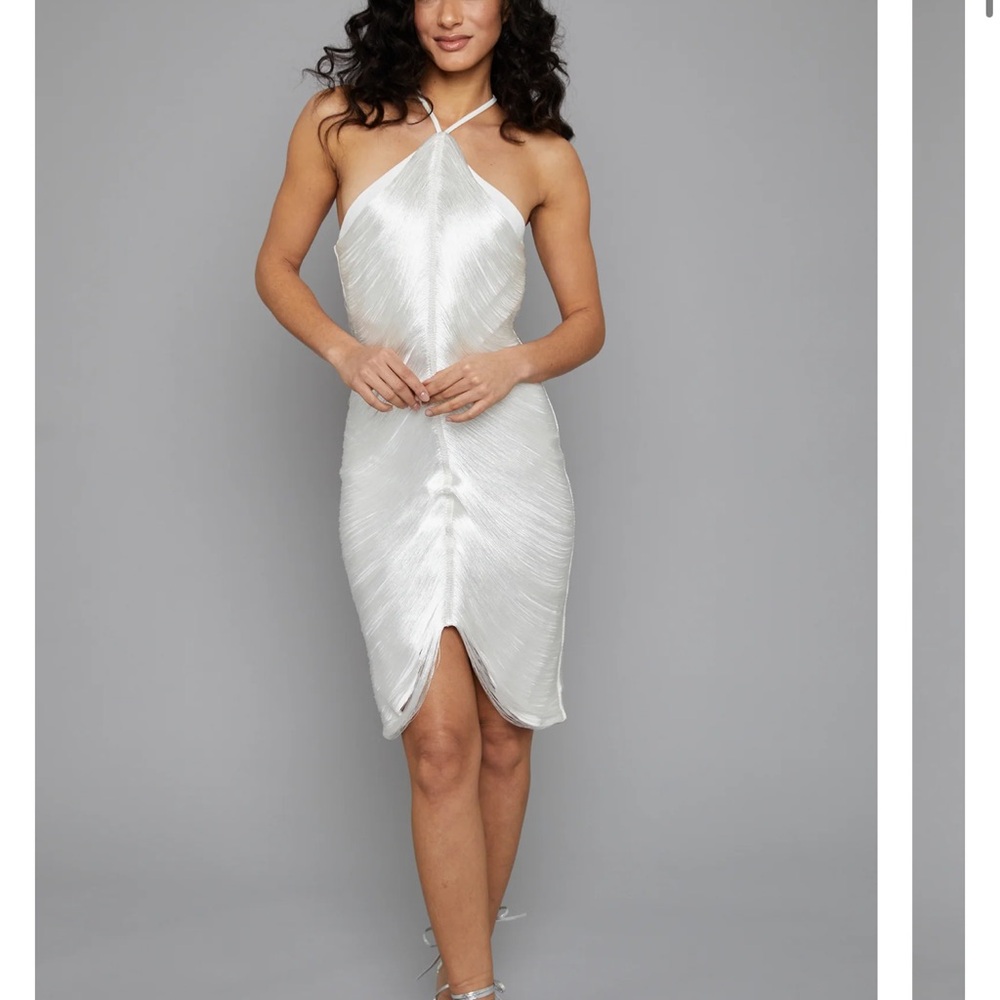 Rare London White Halter Dress- Cult Gaia Dupe